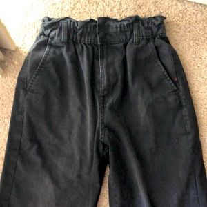 Black paper bag jeans